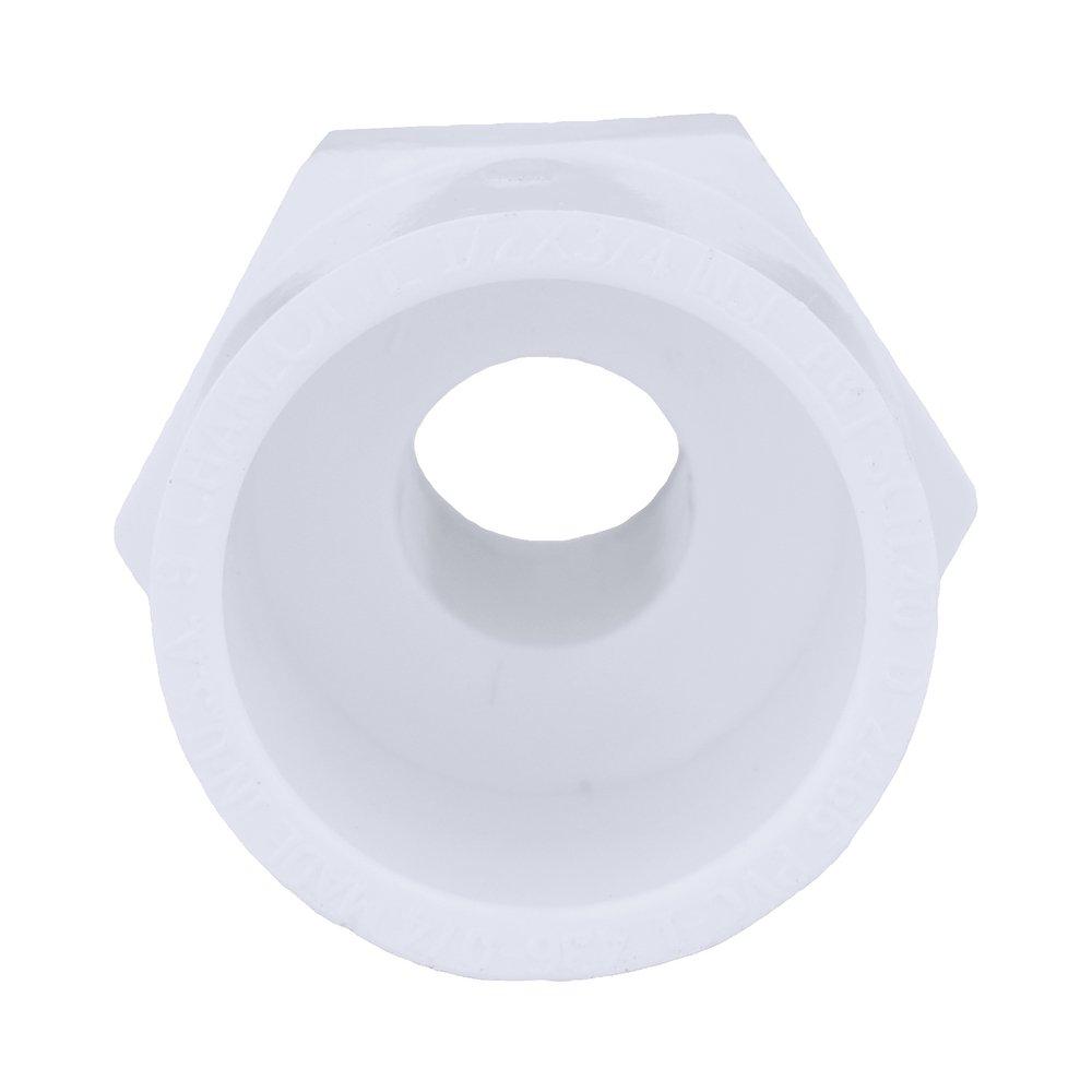 White PVC Schedule 40 Male Adapter 