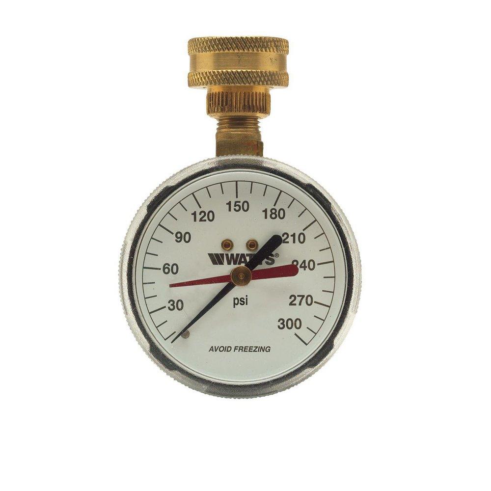 Watts Black Enamel Water Pressure Test Gauge 