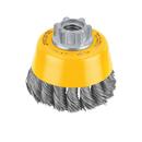 DEWALT Black 3 in.Carbon Steel Knotted Cup Brush 
