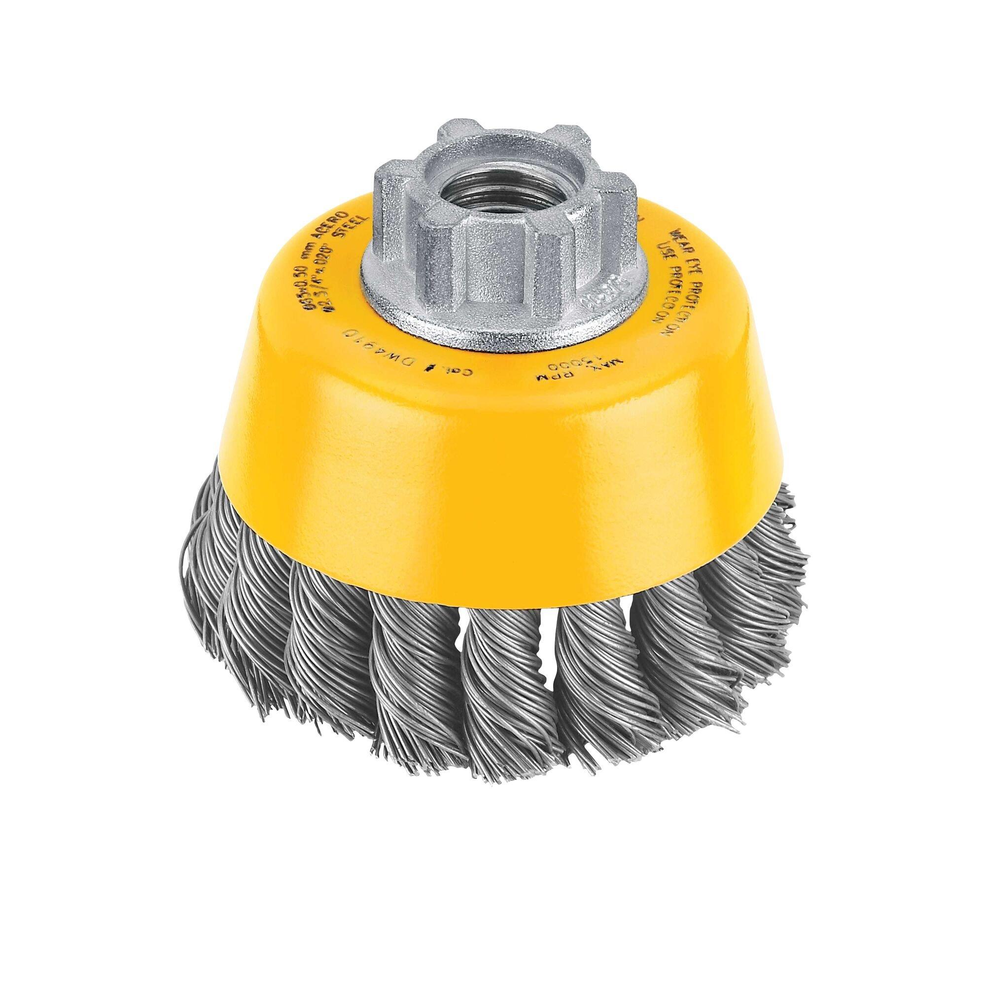 DEWALT Black 3 in.Carbon Steel Knotted Cup Brush 