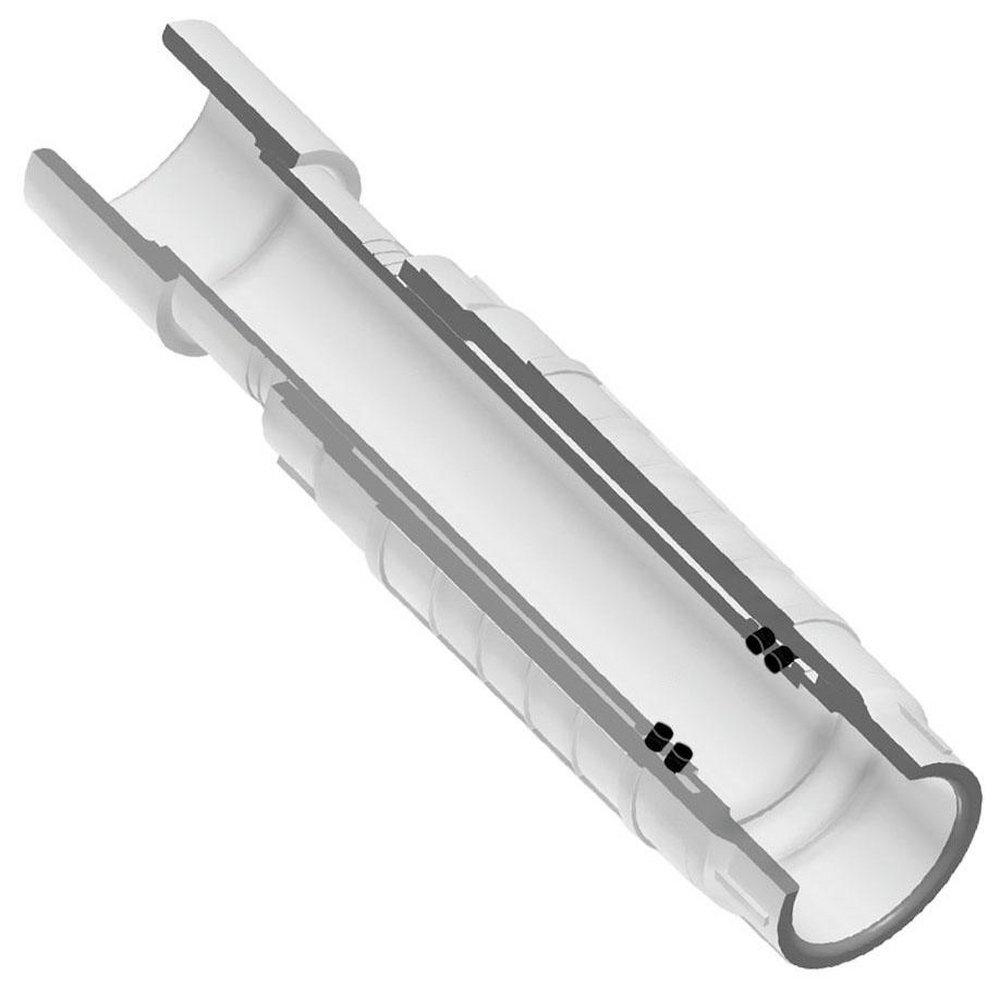 White PVC Repair Coupling with EPDM O-Ring 