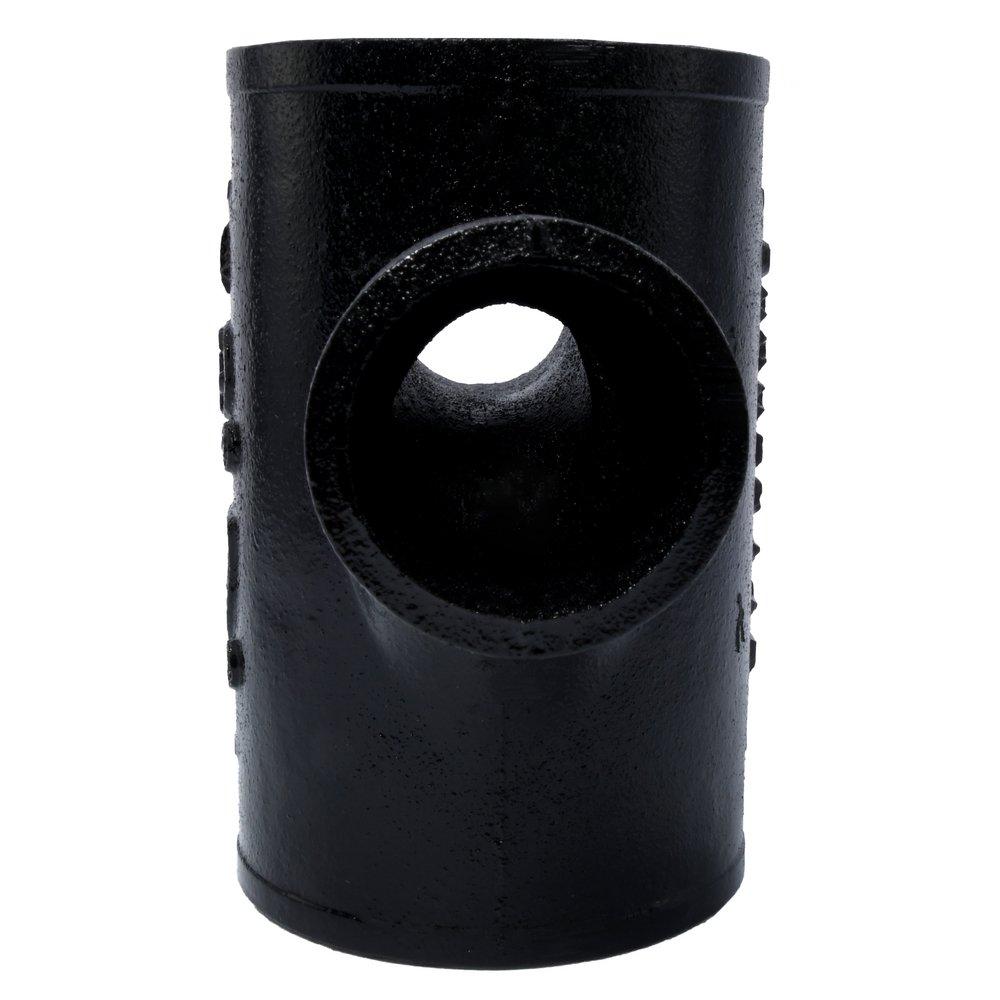 Black No-Hub Cast Iron Sanitary Cross 