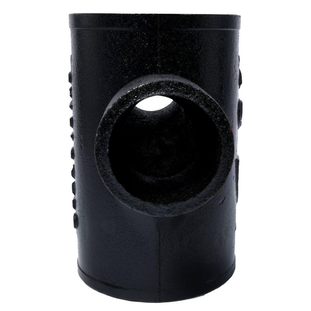 Black No-Hub Cast Iron Sanitary Cross 