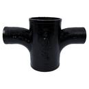 Black No-Hub Cast Iron Sanitary Cross 