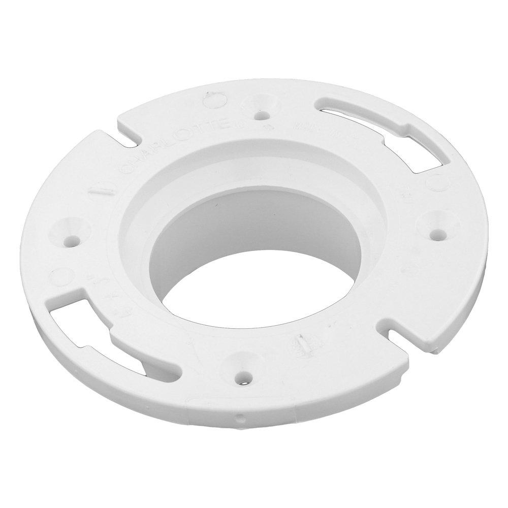 White Closet Flange with Pipe Stop 