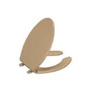 Elongated Open Front Toilet Seat with Cover in Mexican Sand