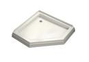 42 in. Neo-angle Shower Base in Biscuit