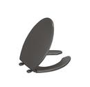 Elongated Open Front Toilet Seat with Cover in Thunder Grey
