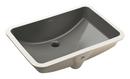 KOHLER Thunder&trade; Grey Undermount Bathroom Sink with Overflow 