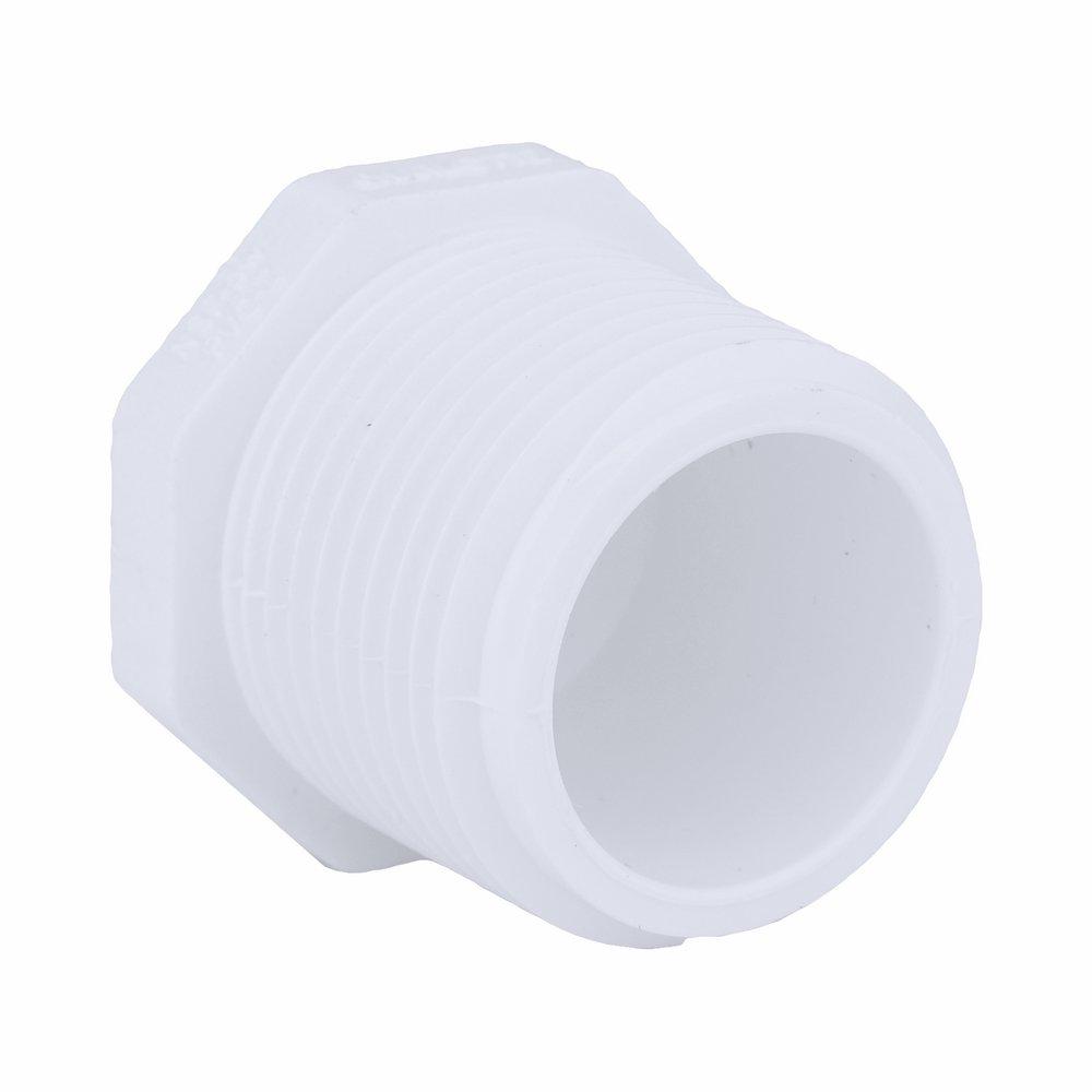 White PVC Schedule 40 MPT Plug 