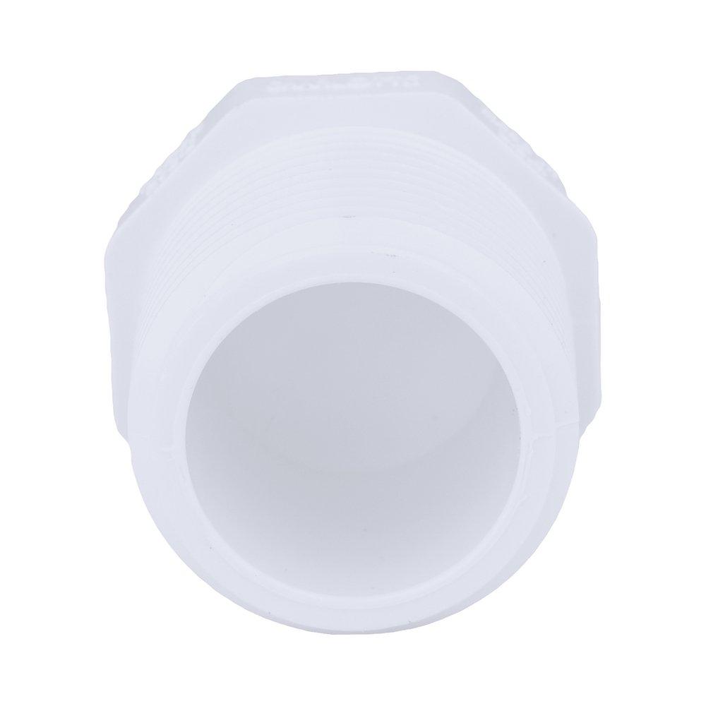 White PVC Schedule 40 MPT Plug 