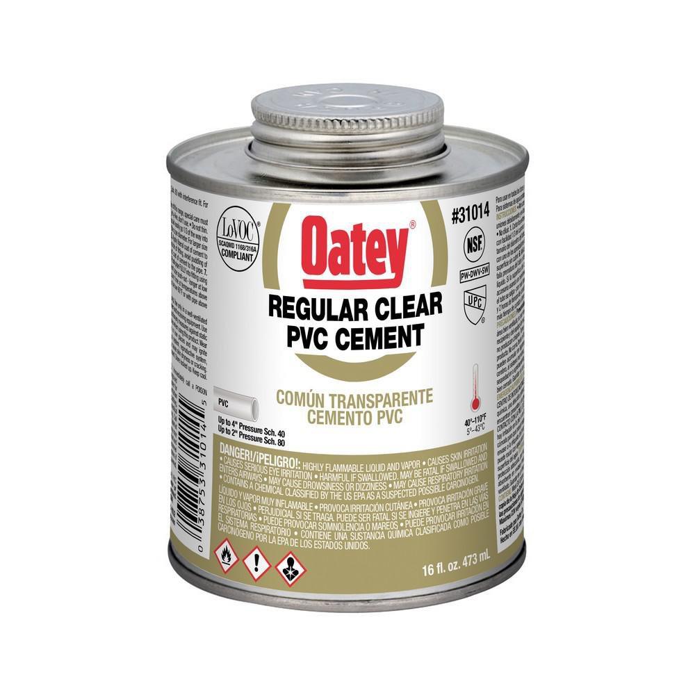 Oatey&reg; Clear Fast Set PVC Clear Pipe Cement 