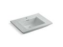 30 in. Counter Mount Rectangular Fireclay Bathroom Sink in Ice&trade; Grey