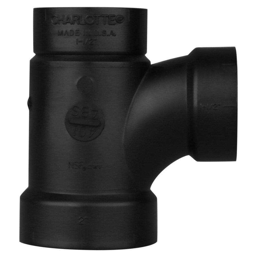 Black ABS DWV Sanitary Tee 