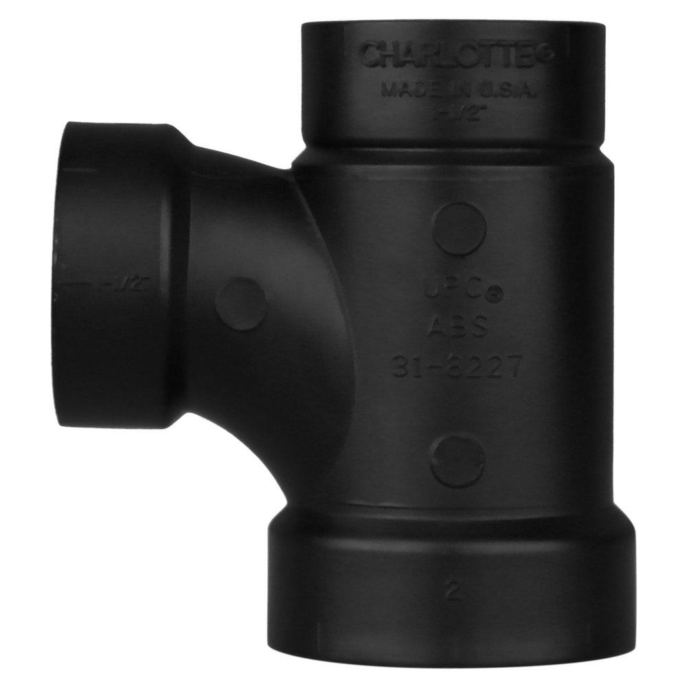 Black ABS DWV Sanitary Tee 