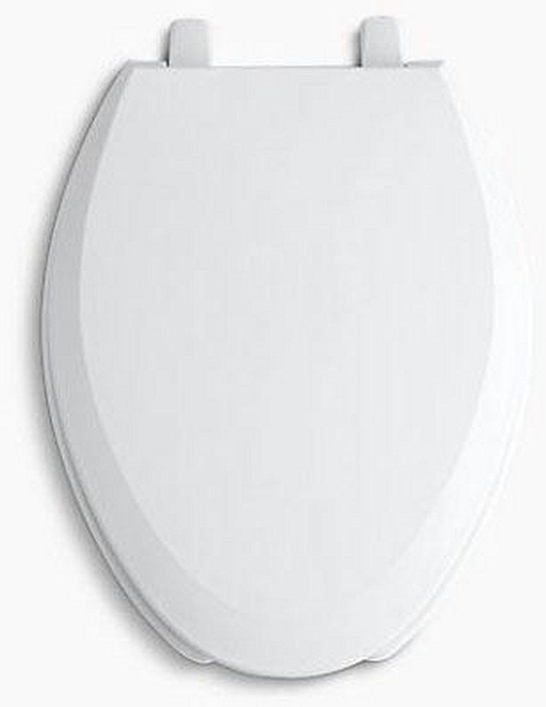 KOHLER Biscuit Elongated Open Front Toilet Seat with Cover 