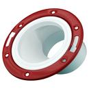 White PVC DWV Offset Adjustable Metal Ring Closet Flange 