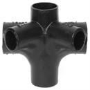 3 in. No-Hub x Spigot Cast Iron Sanitary Cross with 2 45 Degree Same Side Openings