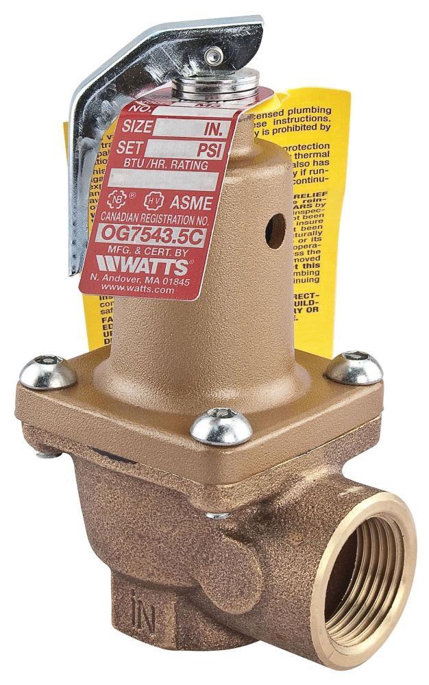 Watts 3/4 in. Bronze FNPT 250 Relief Valve 