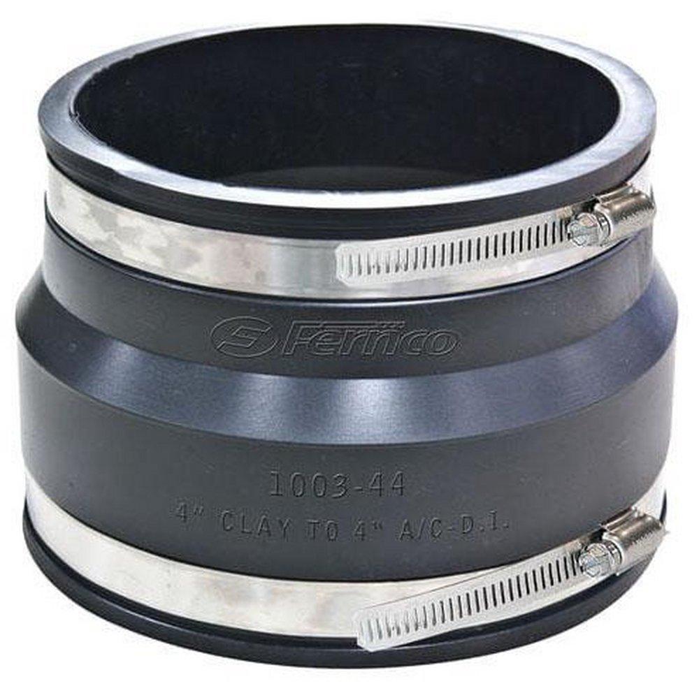 Fernco Clay x Asbestos Cement Fiber and Ductile Iron Flexible Coupling 