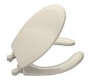 Round Open Front Toilet Seat with Cover in Almond