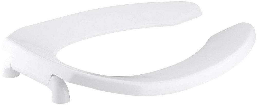KOHLER White Elongated Open Front Toilet Seat 