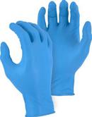 Size S 6 mil Powder Coated Rubber Ambidextrous and Industrial Disposable Gloves in Blue (Box of 100)