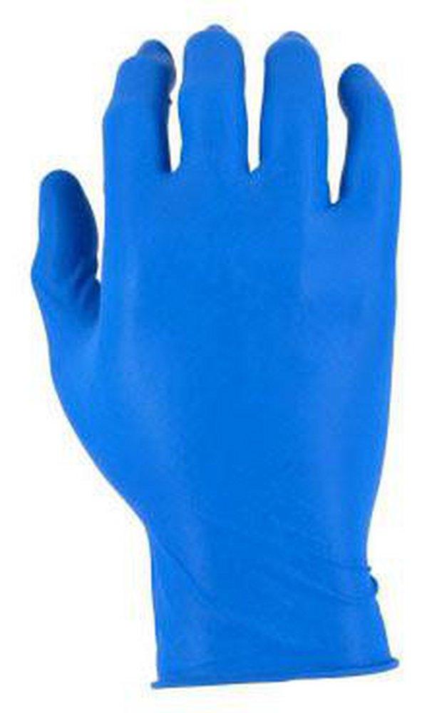 Majestic Glove Blue 6 mil Powder Coated Rubber Ambidextrous and Industrial Disposable Gloves in Blue (Box of 100) 