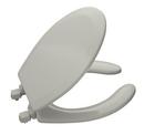 Round Open Front Toilet Seat with Cover in Ice Grey
