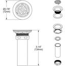 Elkay Polished Stainless Steel Stainless Steel with 3 in. Grid Strainer 