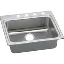 25 x 22 x 6-1/2 in. No-Hole 1-Bowl 304 Stainless Steel Top Mount and Drop-In Sink in Lustrous Satin