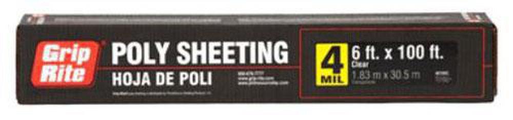 Primesource Building Products Clear 20 x 100 ft. Poly Sheeting in Clear 