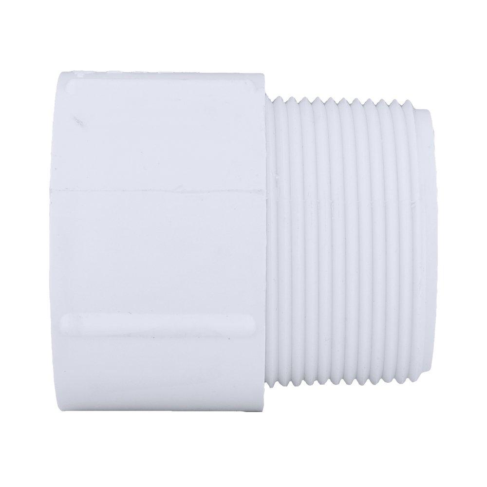 White PVC Schedule 40 Male Adapter 