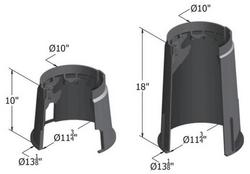10 in. Round Plastic Green Valve Box Body Only