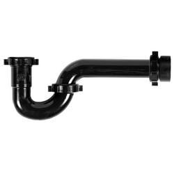 1-1/2 in. Plastic P-Trap with Threaded PVC Adapter in Black