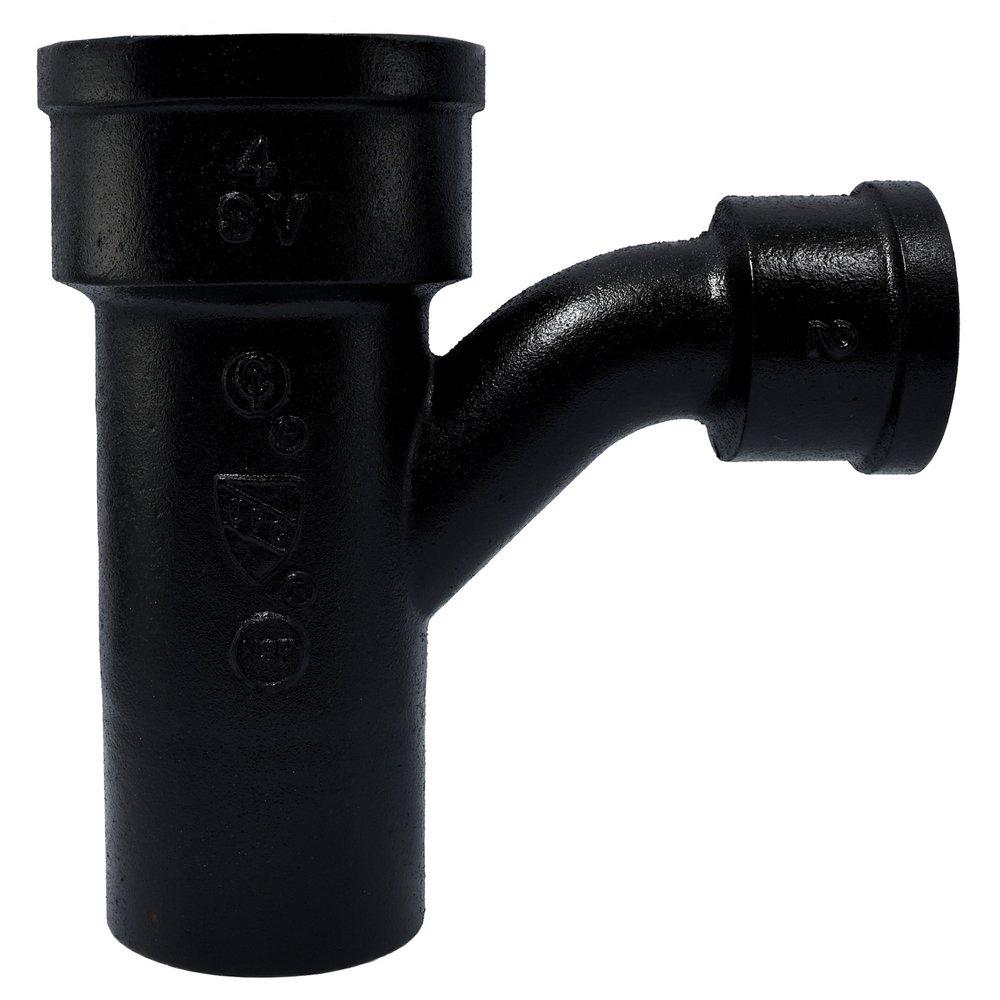 Black Combination Service Cast Iron Long T-Wye 