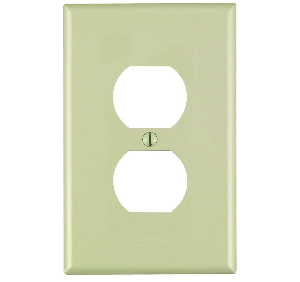 LEVITON Ivory 1 Gang Thermoplastic Nylon Wall Plate 