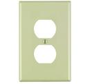 LEVITON Ivory 1 Gang Thermoplastic Nylon Wall Plate 