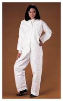 Dupont Protective Apparel White Snap Front Long Sleeve Disposable Shirt in White 