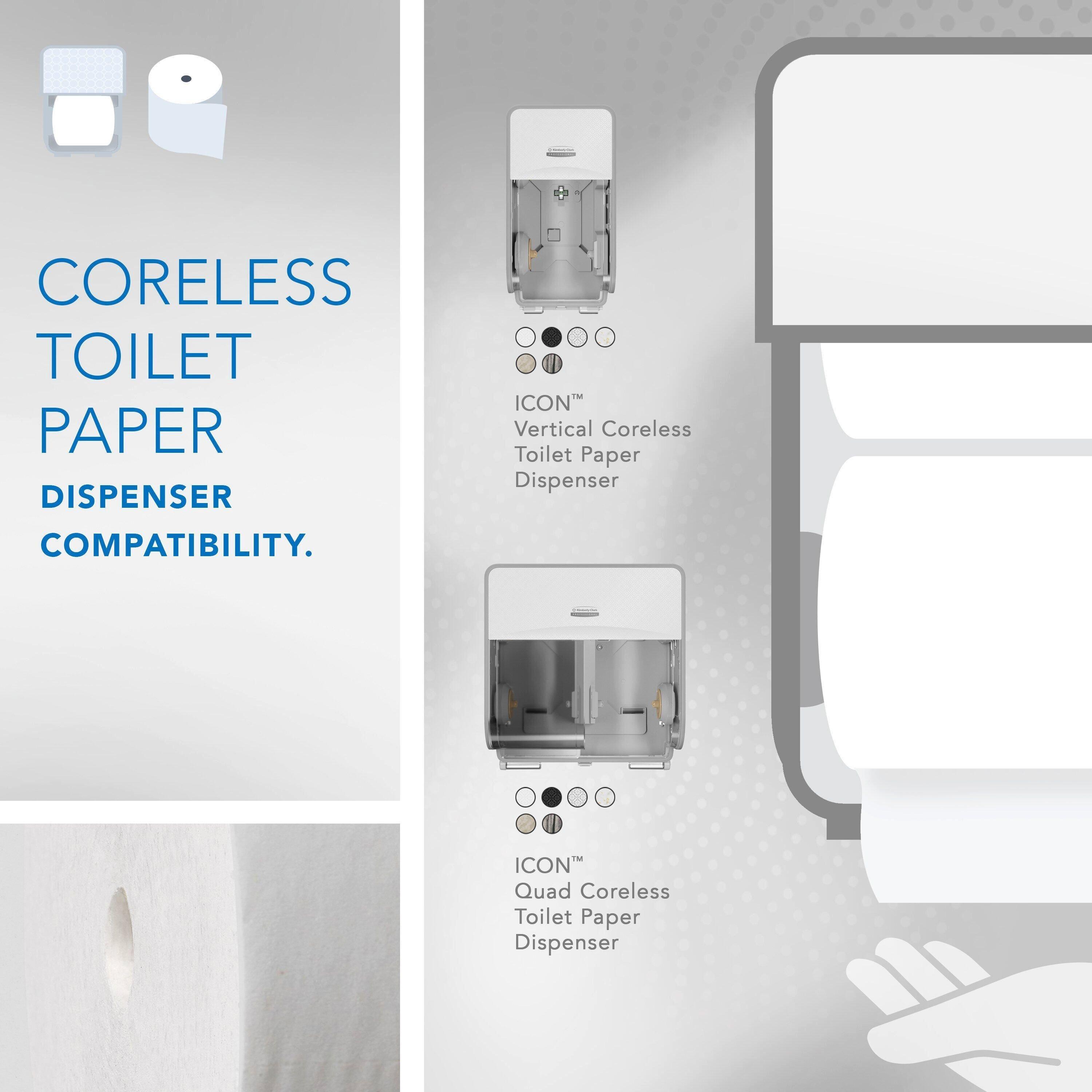 Scott&reg; White 4 in. 2-Ply Bathroom Tissue in White (Case of 36) 