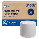 Scott&reg; White 4 in. 2-Ply Bathroom Tissue in White (Case of 36) 