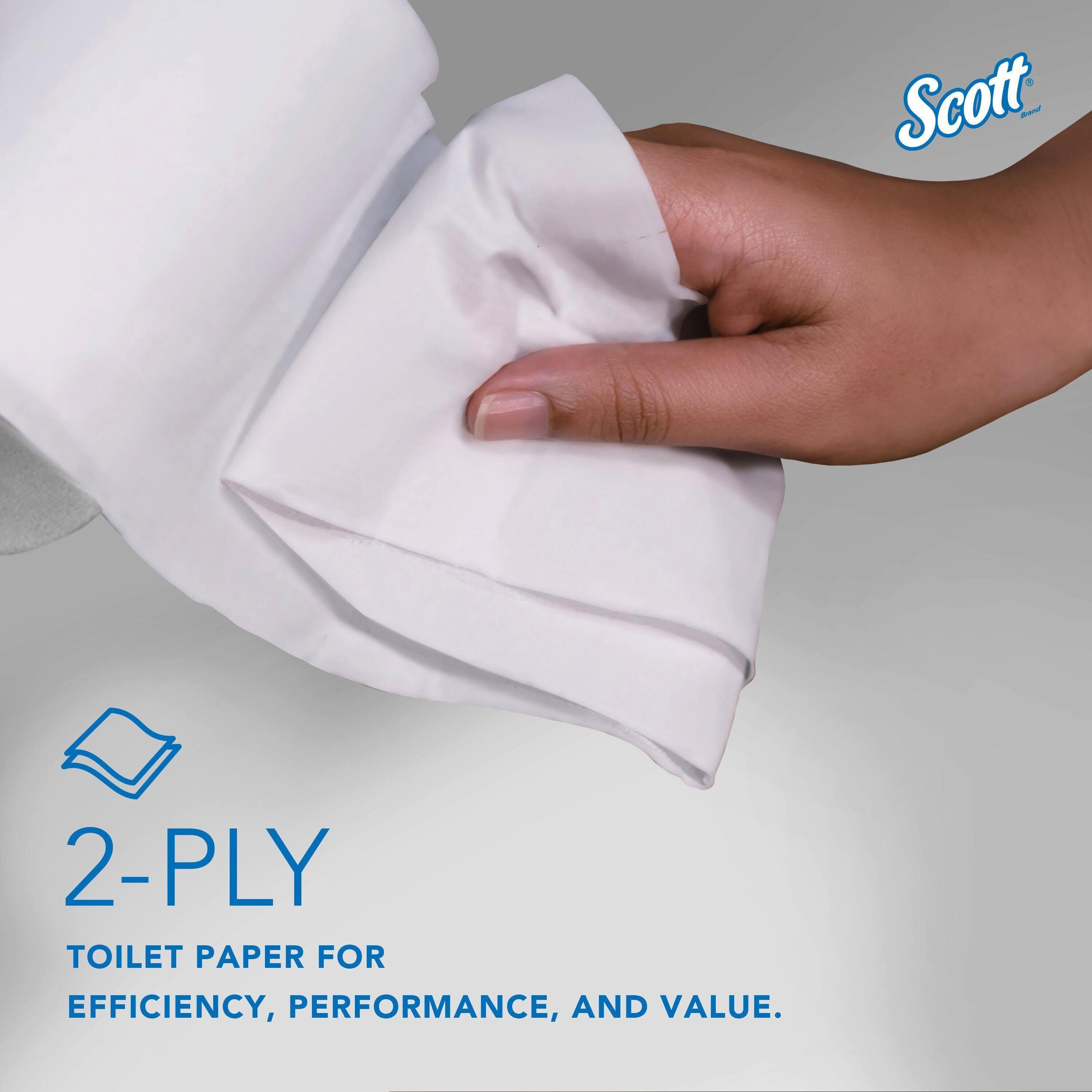 Scott&reg; White 4 in. 2-Ply Bathroom Tissue in White (Case of 36) 