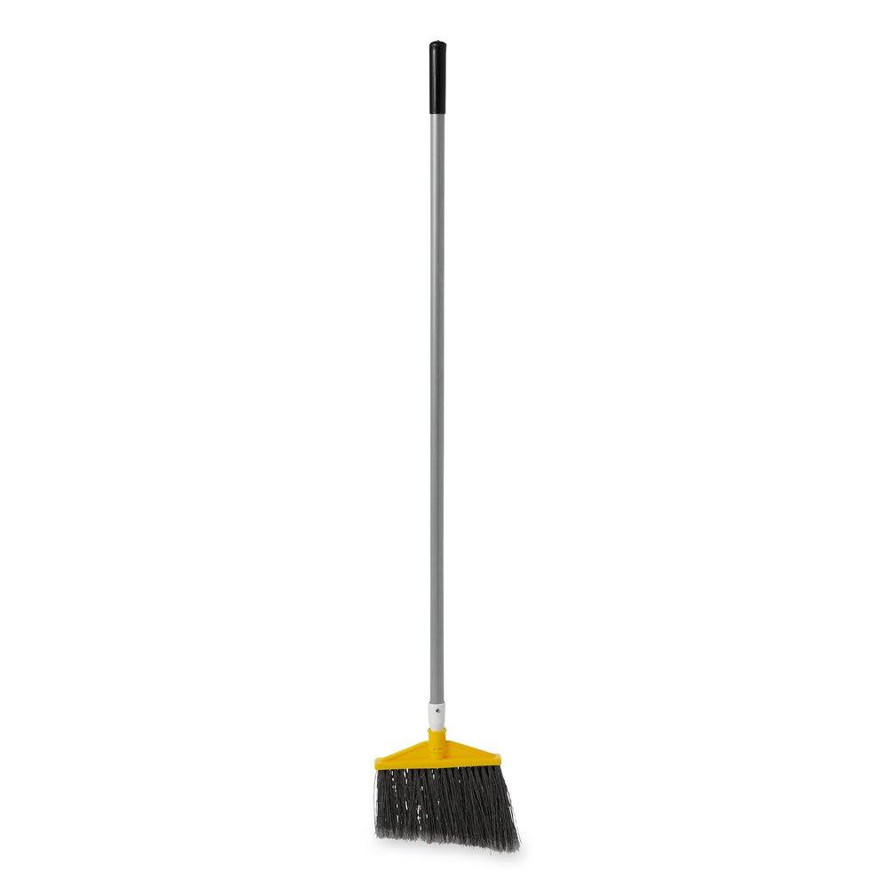 Rubbermaid Grey Flagged Polypropylene Fill Aluminum Handle Angled Broom 