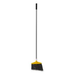 Flagged Polypropylene Fill Aluminum Handle Angled Broom in Grey