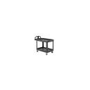 Rubbermaid Black 2-Shelf Heavy Duty Cart in Black 