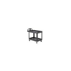 39 in. 2-Shelf Heavy Duty Cart in Black