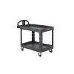39 in. 2-Shelf Heavy Duty Cart in Black