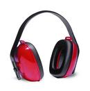 Multiple Position Headband and Over the Head Earmuffs in Red with Black