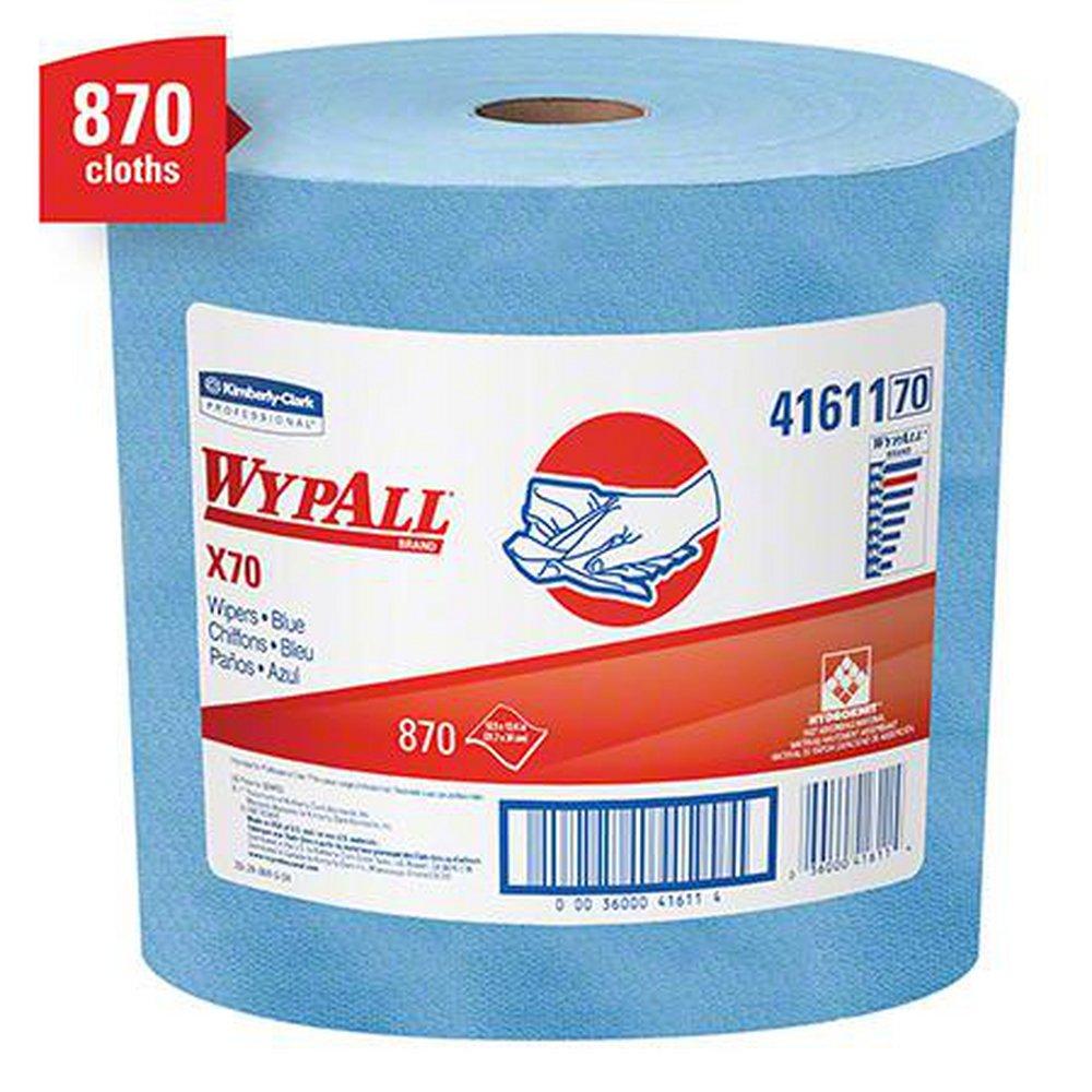 WypAll&reg; Blue 13-2/5 x 12-2/5 in. Fiber and Polypropylene Wipes 