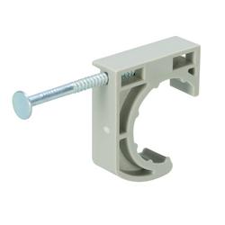 3/4 in. Plastic Half Pipe Clamp with Preloaded Nail